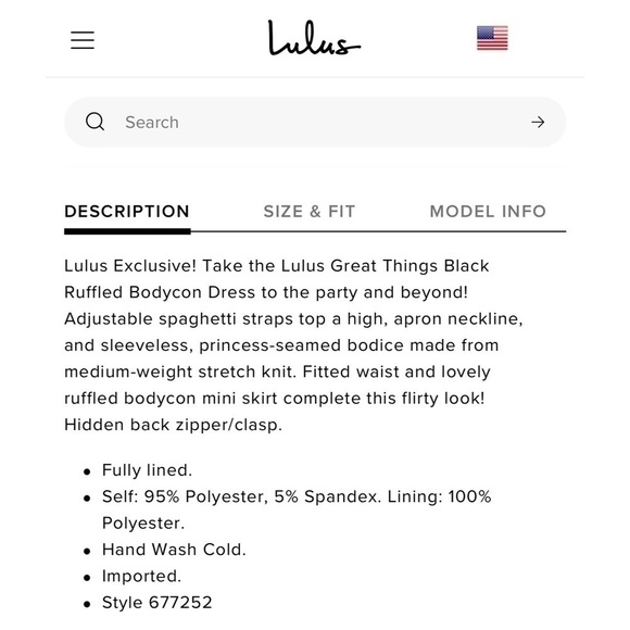 Lulus Great Things Ruffled Bodycon Dress BLACK Sz. Medium - Picture 13 of 15